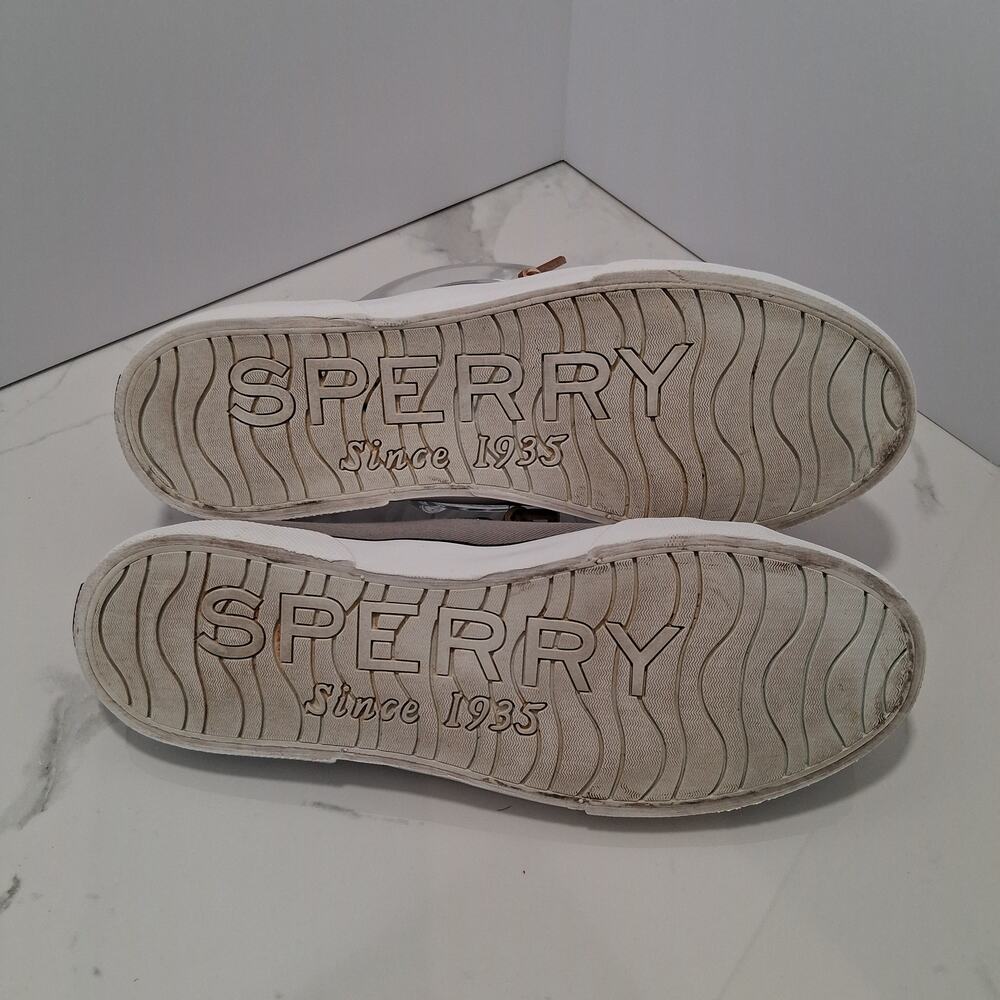 Sperry Top-Sider Canvas Sneakers Memory Foam Slip Ons Grey Women Size 9.5 - Picture 7 of 7